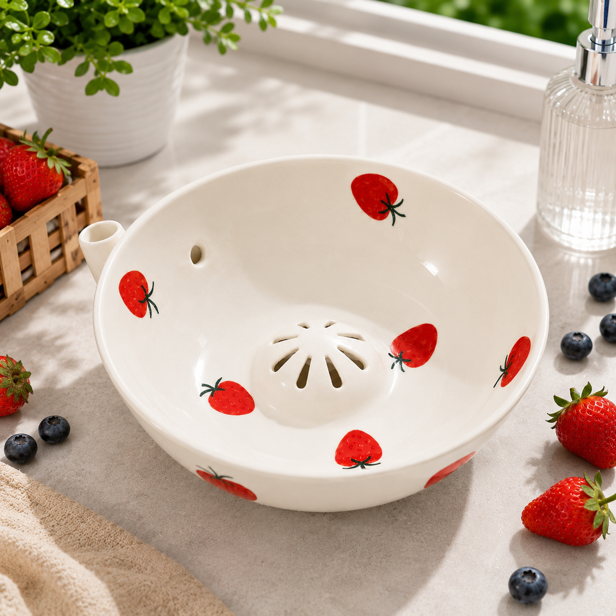 Beeren-Waschschale aus Keramik